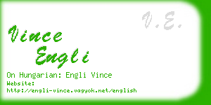 vince engli business card